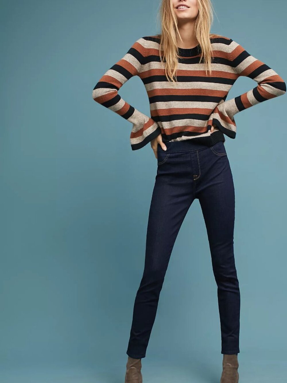 Jen7 by 7 For All Mankind High-Rise Riche Touch Skinny Jeans - Size 4